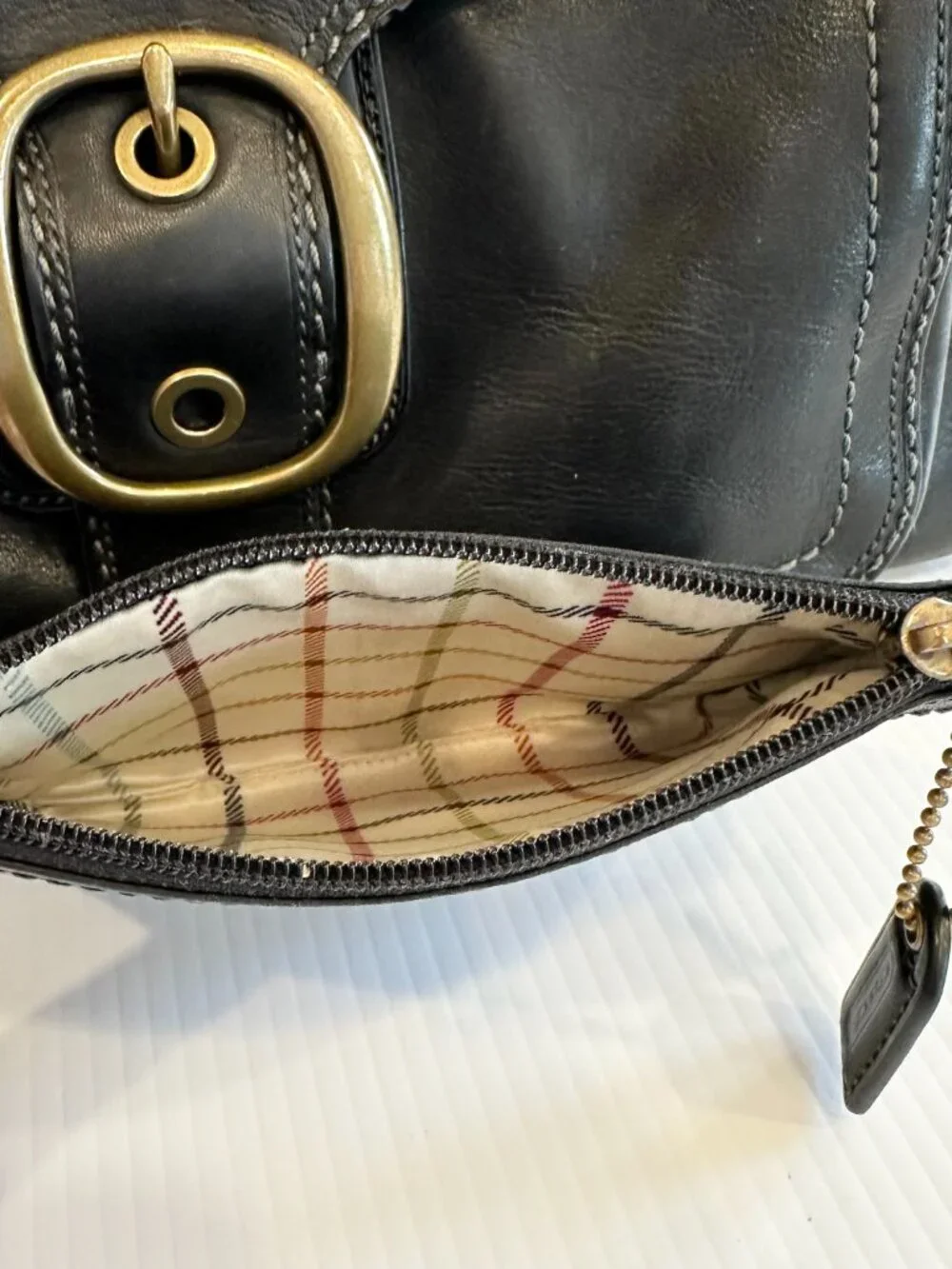 COACH Bleecker Legacy Tattersall Shopper with Matching Mini Pouch - Picture 15 of 16